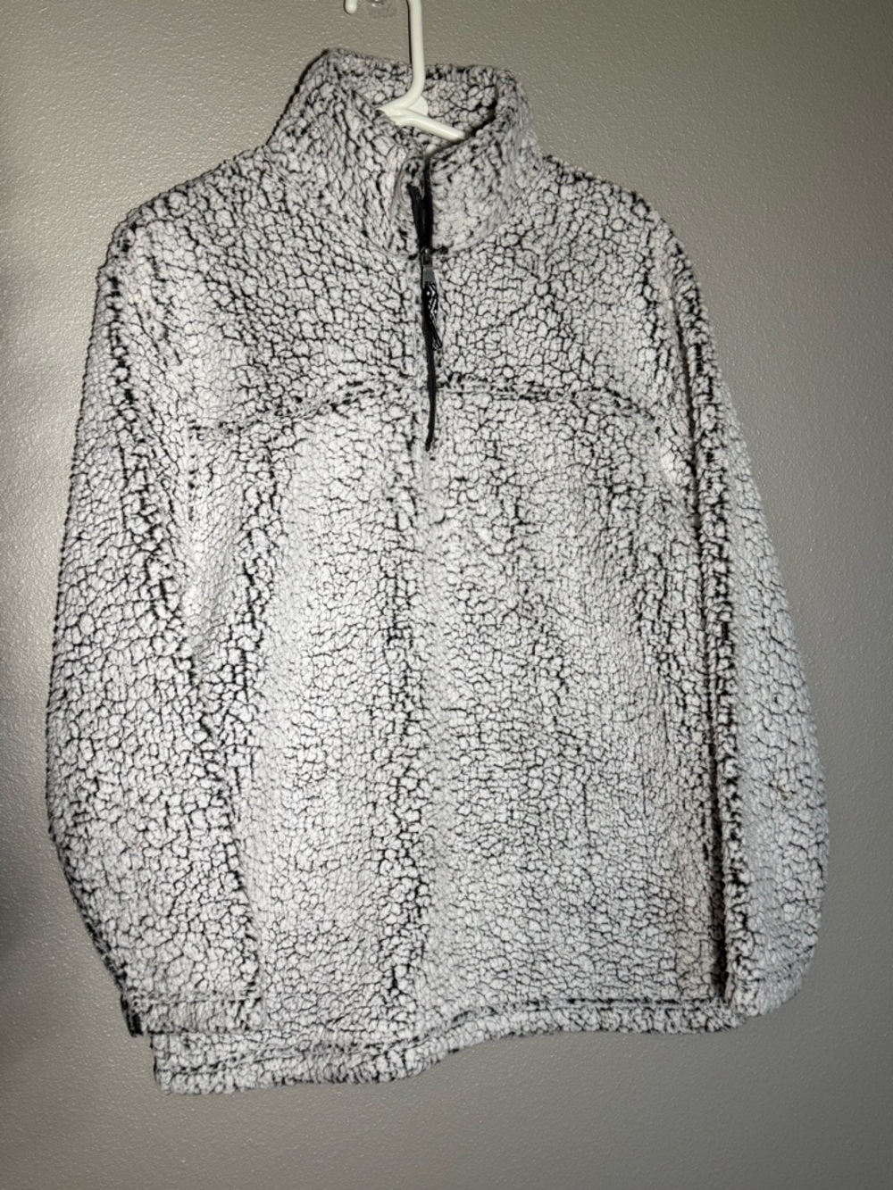 boxercraft White Sherpa Zip-Up Pullover
